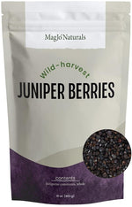 Load image into Gallery viewer, MagJo Naturals, Whole Dried Juniper Berries (1 Lb) Wild-Crafted, Bulk Whole Juniper Berry, herbal infusion, cooking meat, seasoning beef, pork, turkey brine, soups, syrups and tea, wildcrafted