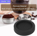 Load image into Gallery viewer, Coffee Knock Box Shock-Absorbent Durable Barista Style Knock Box With Removable Knock Bar and Non-Slip Base Gift 3 Inch Food Grade Silicone Coffee Tamper Mat (Round Coffee Tamper Mat)