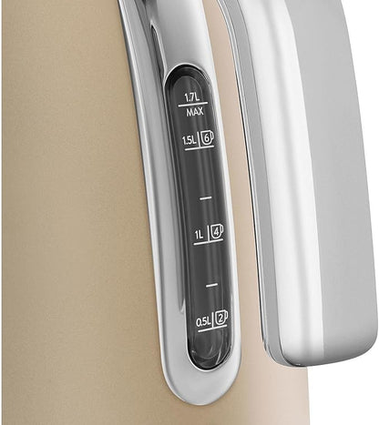 SMEG 50's Retro Style 7 Cup Electric Water Kettle with Automatic Shutoff, Removable Base, and Water Indicator, KLF03CHMUS, Matte Campagne