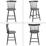 Load image into Gallery viewer, chairus 24" Windsor Counter Height Bar Stools Set of 3, Farmhouse Wooden Counter Stools with Spindle Back &amp; Turned Legs, Rustic Vintage Colonial Bar Chairs for Kitchen Island, Antique Brown
