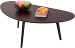 Load image into Gallery viewer, FIRMINANA Mid Century Modern Coffee Table,Large Oval Small Mangotop Coffee Table for Small Spaces, Espresso-47.3" W x23.63 D x 17.72" H