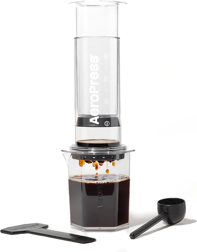 AeroPress Clear XL Coffee Press – 3 in 1 Brew Combines French Press, Pourover, Espresso, Full bodied smooth coffee without grit or bitterness, Portable Coffee Maker for Home, Office, Camping & Travel