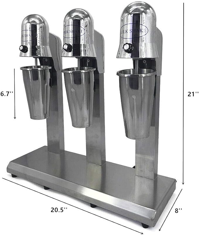 Milkshake Maker 540W Electric Milkshake Machine Drink Mixer Smoothie Maker Blender, 18000RPM, 27 oz, Commercial Home Use (3-Head, 180W+180W+180W)
