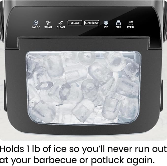 ICEMAN Dual-Size Ice Maker Countertop - Portable Ice Machine, Large and Small Ice Machine Maker with Self Cleaning, 9 Cubes in 7 Mins, 22lbs/24hrs, for Home, Kitchen, Office, Party, Ice Scoop Included