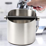 Load image into Gallery viewer, Coffee Knock Box, Espresso Knock Box Stainless Steel Espresso Machine Accessories with Removable Knock Bar and Non-Slip Base Coffee Grounds Container Bin, Large (Silver)