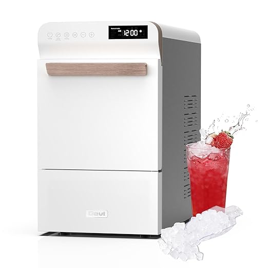 Gevi Nugget Ice Maker Countertop 40lbs/24H, Pebble Ice Machine with Programmable Timer,Self-CleaningChewable Pellet Ice for Home, Kitchen,Office,Gift