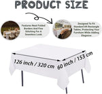 Load image into Gallery viewer, 10 Pack White Table Cloth Rectangle Table Cloths for 8 Foot Rectangle Tables 60 X 126 Inch Washable Polyester Table Covers, Reusable &amp; Wrinkle Resistant for Weddings, Parties, Events, and Everyday Use
