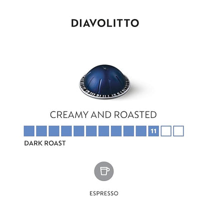 Nespresso VertuoLine Espresso, Diavolitto, 50 Count