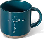 Load image into Gallery viewer, Custom Mug 12 oz Pet Silhouette – Personalized Coffee Mug with Line Art Name – Customized Gifts for Pet Owners (Cat)