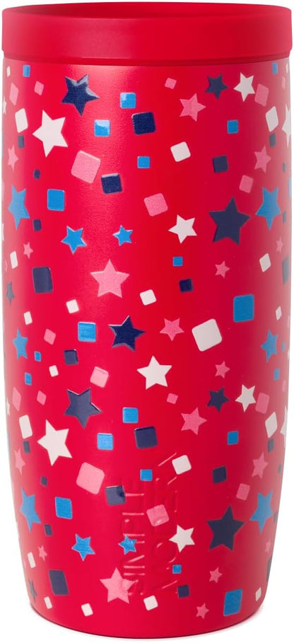 Simple Modern 4th of July Signature Voyager | 16oz Travel Coffee Mug Tumbler with 360° Lid | Gifts Her Him | Ceramic-Lined Insulated Stainless Steel Cold Brew Iced Coffee Cup | Star Speckled Banner