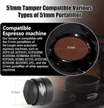 Load image into Gallery viewer, IKAPE 51MM Coffee Distributor, Black Design of Bottom Propeller, Gravity Adaptive Espresso Distributor Fits All 51MM Espresso Portafilter, Compatible with 51MM Delonghi Bottomless Portafilter