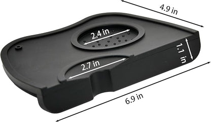 Silicone Gel Coffee Tamper Mat, Espresso Silicone Mat 6.9 in X 4.9 in, Silicone Tamping Pad for Barista Tool Home Kitchen Bar Coffee Shop