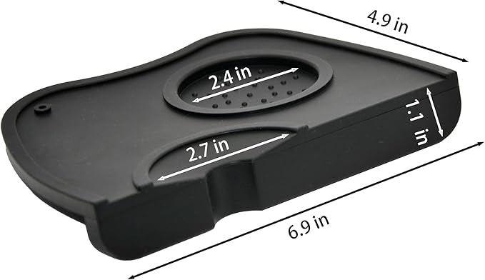 Silicone Gel Coffee Tamper Mat, Espresso Silicone Mat 6.9 in X 4.9 in, Silicone Tamping Pad for Barista Tool Home Kitchen Bar Coffee Shop