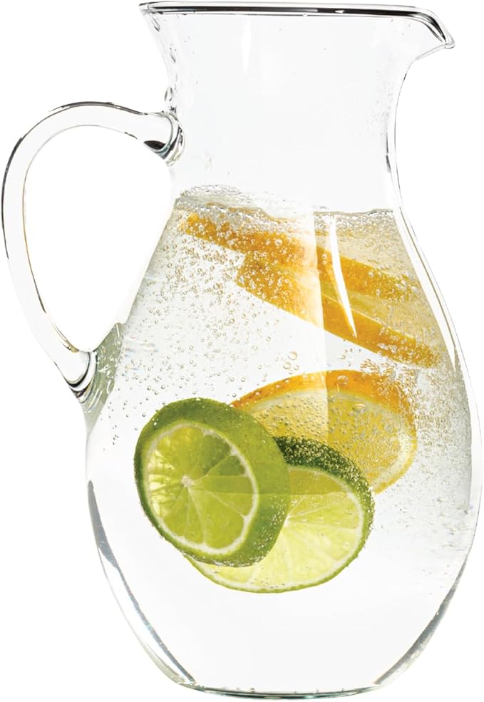 Simax Glass Pitcher With Spout, SMALL 1 Quart Borosilicate Glass Pitchers With Handle,Glass, Cocktail Pitcher, Margarita, Sangria, Beverage Pitchers
