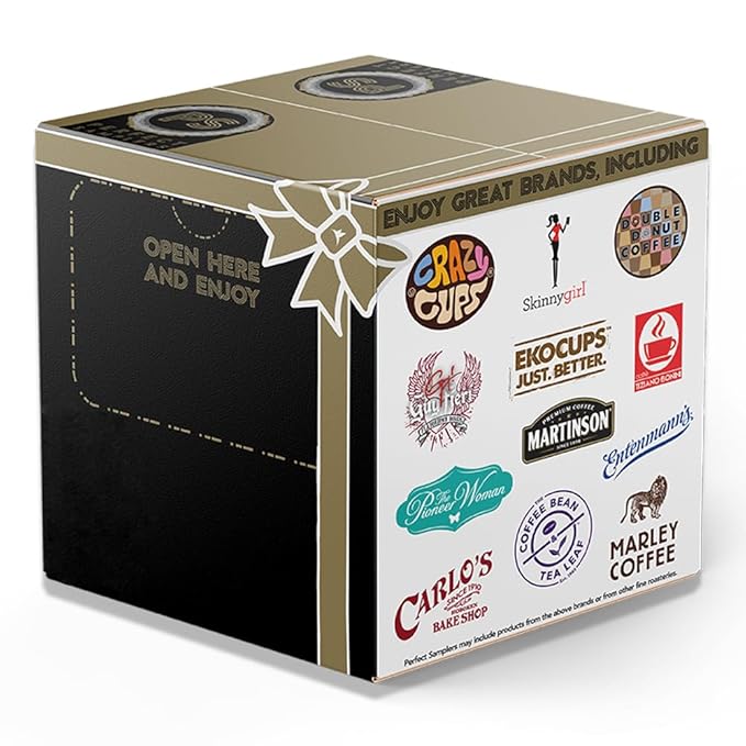 Double Donut Coffee Decaf Flavored Coffee Single Serve Cups For Keurig K Cup Brewer Variety Pack Sampler, 20Count