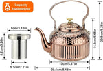 Load image into Gallery viewer, SANQIAHOME Antique 1.5L (50Oz) Stainless Steel Teapot with Infuser copper
