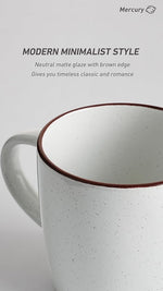 Load image into Gallery viewer, famiware Mercury Coffee Mugs 13 oz, Coffee Mugs Set of 4 with Handle, Cups for Latte, Hot Tea, Cappuccino, Mocha, Cocoa, White