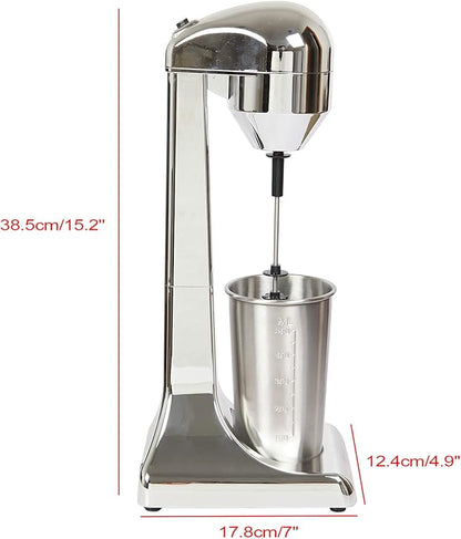 Commercial Stainless Steel Milk Shake Machine, Stainless Steel Milk Shaking Machine,One Head Drink Mixer 110V (One Head)