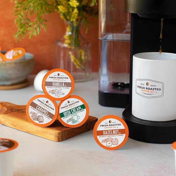 Fresh Roasted Coffee, Decaf Traditional Flavors, Flavored Coffee Pod Variety Pack, K-Cup Compatible, 96 Count