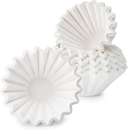 Segarty 150 Pack 1-4 Cup Coffee Filters Disposable, 7.2in Paper Basket Coffee Filter Bar Accessories for Pour Over Maker, White Paper Coffee Liners for Brewer Dripper Machine for Home Cafeteria Office