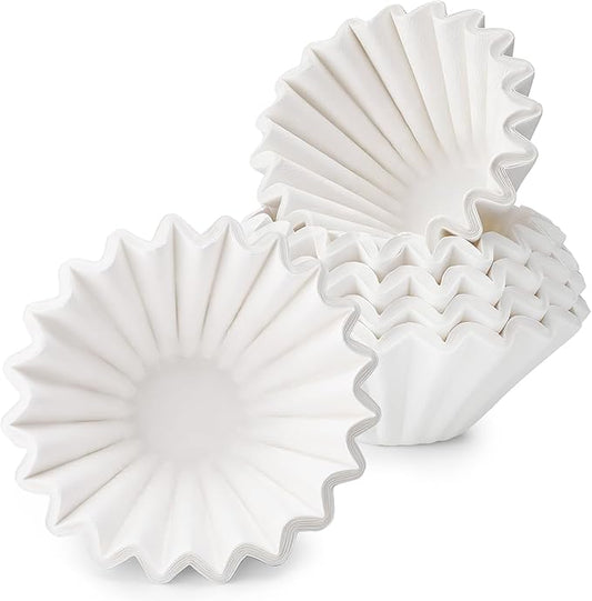 Segarty 150 Pack 1-4 Cup Coffee Filters Disposable, 7.2in Paper Basket Coffee Filter Bar Accessories for Pour Over Maker, White Paper Coffee Liners for Brewer Dripper Machine for Home Cafeteria Office