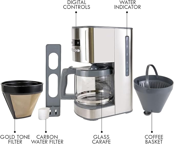 Kenmore 40706 12-Cup Programmable Aroma Control Coffee Maker in Stainless Steel