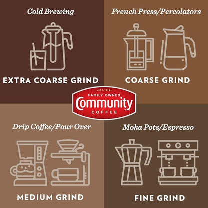 Community Coffee Private Reserve Evangeline Blend Whole Bean Coffee, Dark Roast, 32 Ounce Bag (Pack of 1)