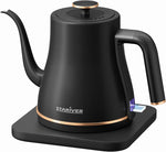 Load image into Gallery viewer, Stariver Gooseneck Electric Kettle, 0.8L Electric Tea Kettle Tea Pot, Pour Over Coffee Kettle with Stainless Steel Inner Lid &amp; Bottom, Water Boiler with Auto Shut Off and Boil Dry Protection, Black