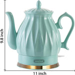 Load image into Gallery viewer, Ceramic Electric Kettle, 1.5L/1200W Boil Water Quickly and Easily with Boil-Dry Protection Auto Shut Off, Detachable Swivel Base, Diamond Cut Glazed