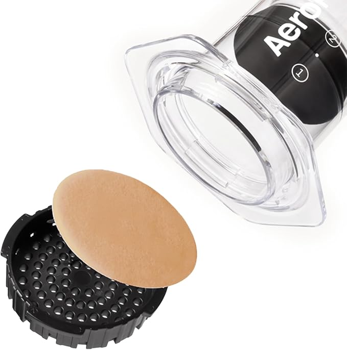 AeroPress Coffee Maker Natural Paper Micro-Filters – Round Replacement Coffee Filters, Unbleached, Compostable Paper Filters, Fits Standard Size AeroPress Coffee Makers, 2 Pack (400 Count)