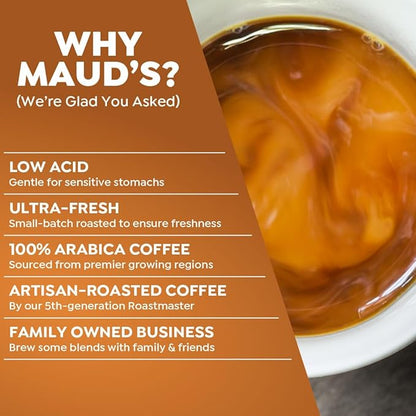 Maud's Salted Caramel Flavored Coffee Pods, 200 ct, Medium Roast Flavored Coffee in Recyclable Single Serve Pods – 100% Arabica Beans, Compatible with Keurig K Cups Maker