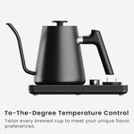 Load image into Gallery viewer, DJ Electric Gooseneck Kettle - Pour Over Coffee &amp; Tea - Turntable Design - Water Boiler - Quick Heating &amp; Temperature Control - Black