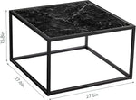 Load image into Gallery viewer, SAYGOER Black Coffee Table Small Square Coffee Table Simple Modern Center Table for Living Room Home Office 27.6 * 27.6 * 15.7Inch Easy Assembly, Black Faux Marble