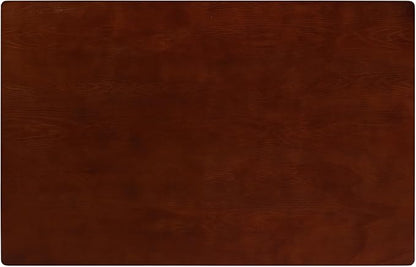 NTC Flow 55 Inch Modern Design, Rectangular Dinner Table for Dining Room, Living Room Furniture, Effortless Assembly, Dark Walnut