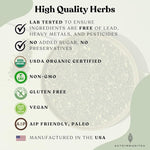 Load image into Gallery viewer, AutoimmuniTea – Soothing Tea Bags for Allergy Relief and Sinus Relief, Organic, Caffeine Free and USDA Certified, Blend of Lemon Balm, Ginger, Nettle, and Licorice, AIP Friendly