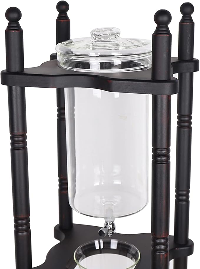 Ice Dripper Coffee Maker, Adjustable Cold Brew Coffee Tower, Manual Ice Drip Coffee Maker for Coffee Shop, Bar, Club, 2L/67.6oz 25 Cups