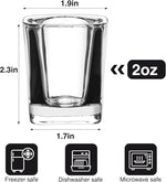 Load image into Gallery viewer, Ruckae 12 Pack 2 OZ Shot Glasses Set Clear Shot Glasses Bulk with Heavy Base Bar Square Glass Shot Cups for Vodka Tequila Whiskey Liquor