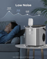 Load image into Gallery viewer, Silonn Ice Maker Countertop, Stainless Steel Portable Ice Machine with Carry Handle, Self-Cleaning Ice Makers with Basket and Scoop, 9 Cubes in 6 Mins, 26 lbs per Day