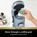 Load image into Gallery viewer, Ninja Pod &amp; Grounds Specialty XL Single-Serve Coffee Maker, K-Cup Pod Compatible, Brews Grounds, Compact Design, Built-In Milk Frother, 68-oz. Reservoir, 6oz. Cup-24oz. Mug Sizes, Denim Blue, PB055ABL