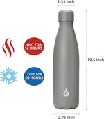 Load image into Gallery viewer, BJPKPK Insulated Water Bottle 17oz Stainless Steel Water Bottles,Gray