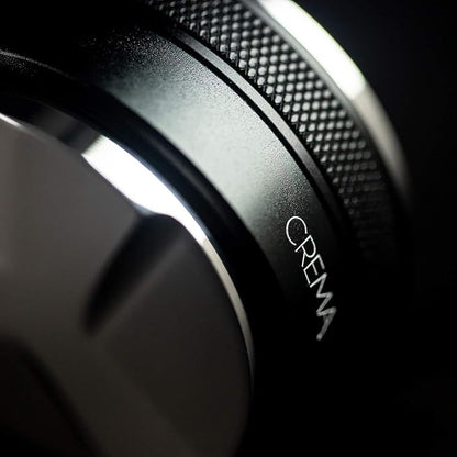 Crema Coffee Products 51mm Hand Tamper & Coffee Distributor|Compatible with Delonghi Dedica & La Specialista Portafilter|Double-Sided, Adjustable Depth Tool|Made with Durable 304 Stainless Steel|Black