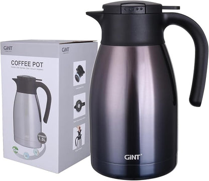 GiNT 51Oz Stainless Steel Thermal Coffee Carafe with Lid/Double Walled Vacuum Thermal Carafe / 12 Hour Heat Retention (Purple, 1.5L)