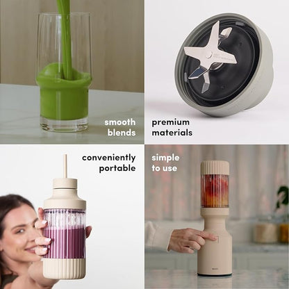 Beast Mighty 850 Plus | Premium Compact Personal Blender | Smoothies, Shakes, Dressings, Sauces | Blends Ice and Frozen Fruit | New XL Vessel | Extra Vessels, Lids and Straws | 850W (Lilac)