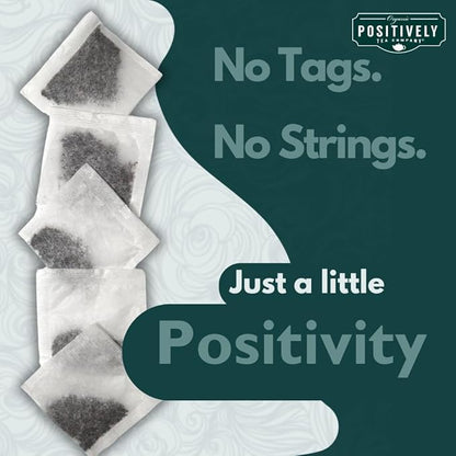 Organic Positively Tea Company, Raspberry Rosé, Herbal Tea Bags, 100 Count, Eco-Friendly Tea Bags, Non-GMO