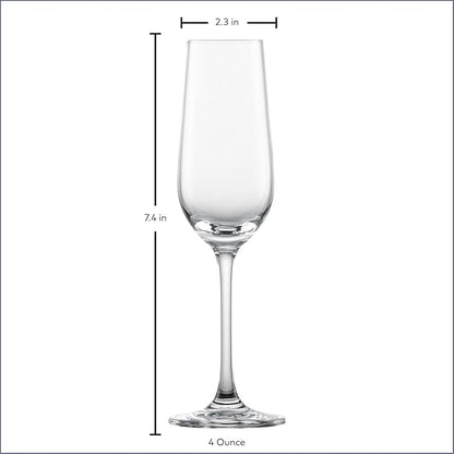 SCHOTT ZWIESEL Bar Special Sherry Glass (Set of 6), Shot Glasses with Stem, Dishwasher-Safe Tritan Crystal Glasses, Made in Germany (4 Ounce)