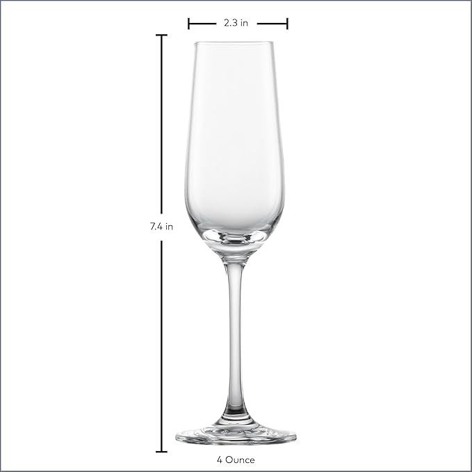 SCHOTT ZWIESEL Bar Special Sherry Glass (Set of 6), Shot Glasses with Stem, Dishwasher-Safe Tritan Crystal Glasses, Made in Germany (4 Ounce)