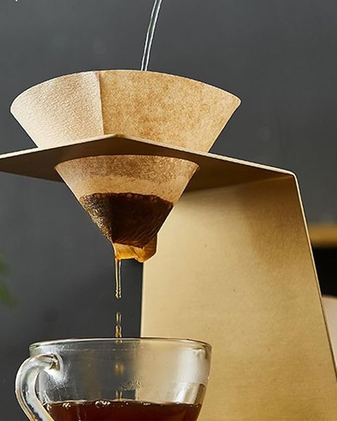 100 Count Cone Coffee Filters #4,Natural Unbleached Coffee Filters 8-12 Cup, Fits Disposable Paper Filters for Ninja, Mr. Coffee, Hamilton Beach, Melitta, Pour Over & Drip Machines