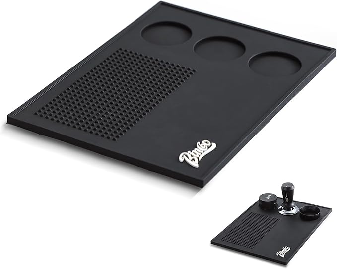 Espresso Tamping Mat - Thick Silicone Tamper Mat Coffee Bar Mat, Non-slip Coffee Tamper Holder Pad for Baristas Home