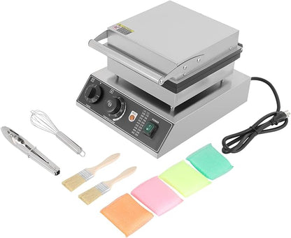 110V Churro Maker Machine, Nonstick Commercial Churros Maker Makes 8 Waffles, Stainless Steel Electric Waffle Baker Machine, 1500W