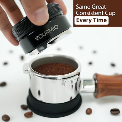 53mm Coffee Distributor - Adjustable Depth Stainless Steel Base Espresso Distribution Tool, Compatible with Breville 54mm Portafilter, Professional Barista Espresso Accessories